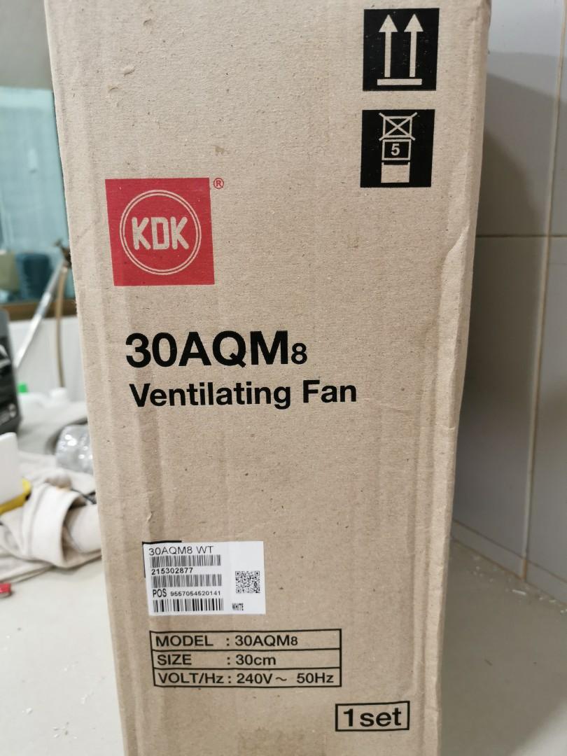 KDK Wall Mounted Exhaust Ventilating Fan 30AQM8 (30cm/12"), Furniture