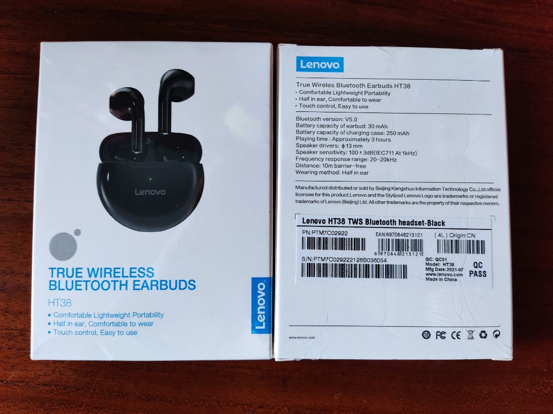 Lenovo Wireless BT Earbuds HT38, Audio 