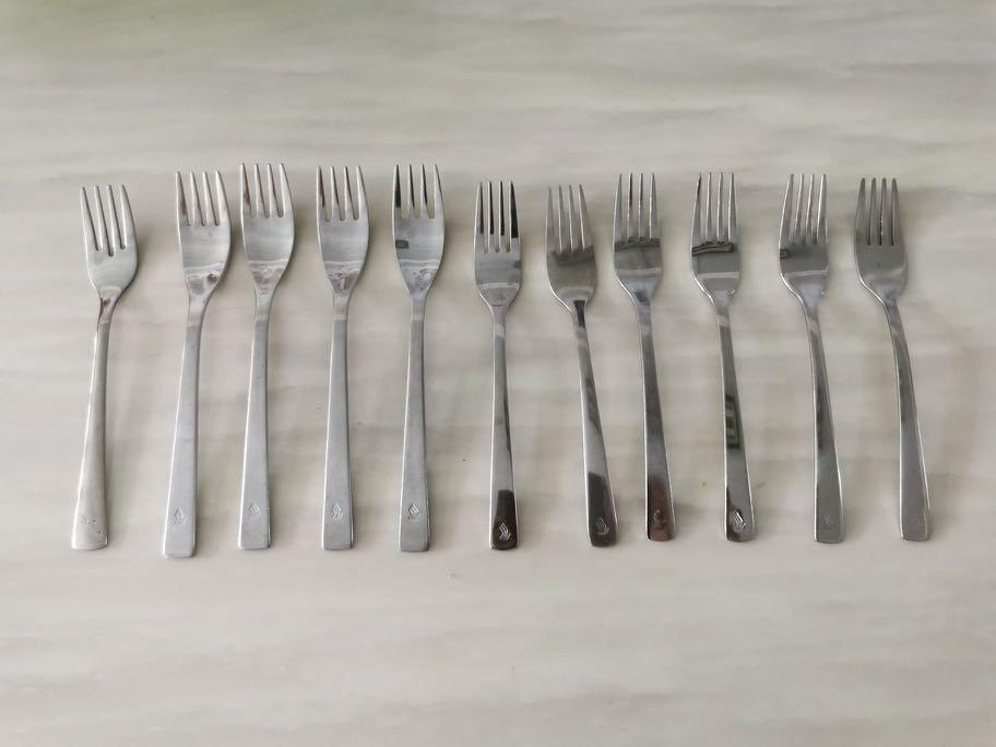 Mid Century Braniff International Airlines Flatware Set Spoon Fork Spread  Knife