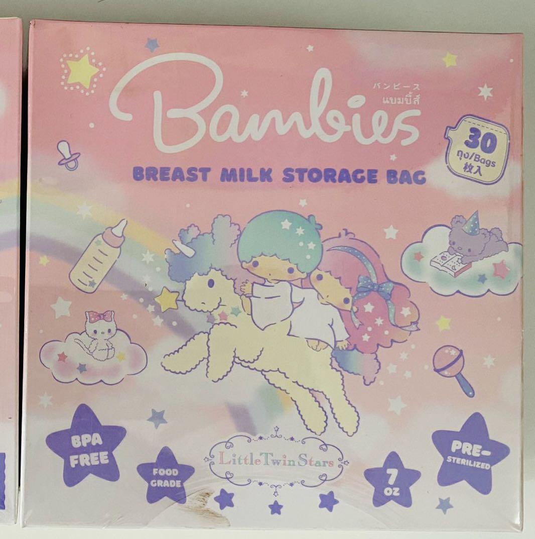Little Twin Stars breast milk storage bag，25pcs / box, 兒童＆孕婦用品, 護理及餵哺,  護理及餵哺- 母乳及奶瓶- Carousell
