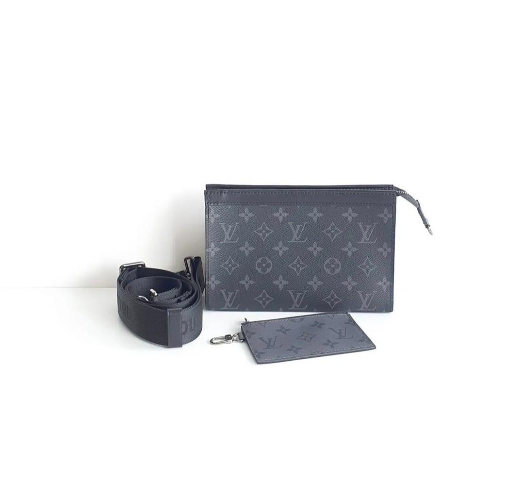 Louis Vuitton Gaston Leather Wallet-on-chain in Blue for Men