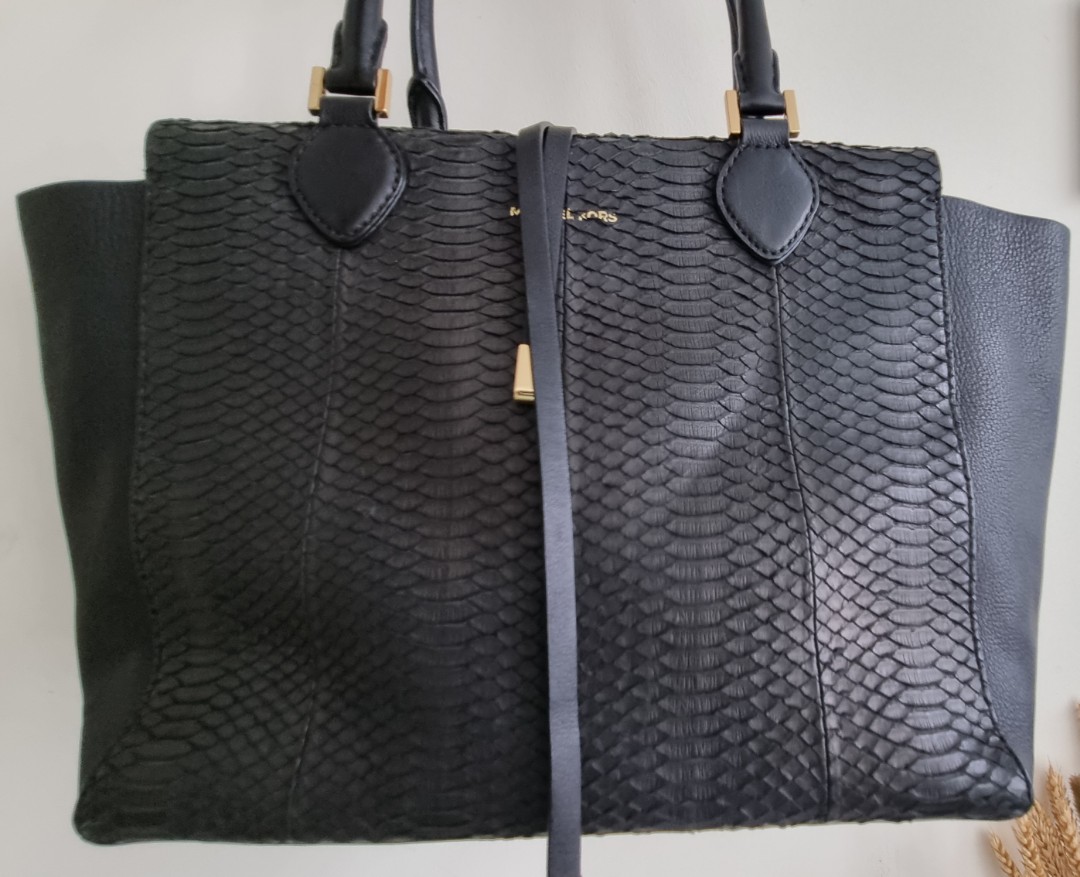 michael kors python tote bag