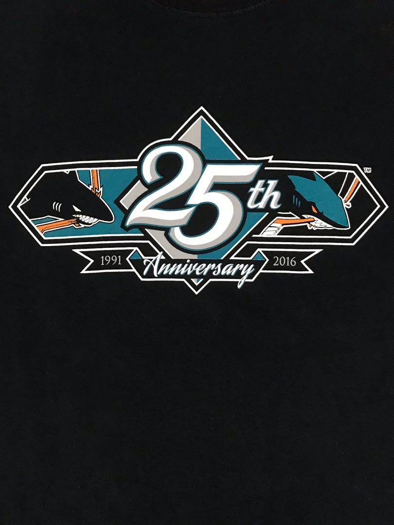 NHL San Jose Sharks 25th Anniversary T-Shirt, Men's Fashion, Tops & Sets,  Tshirts & Polo Shirts on Carousell