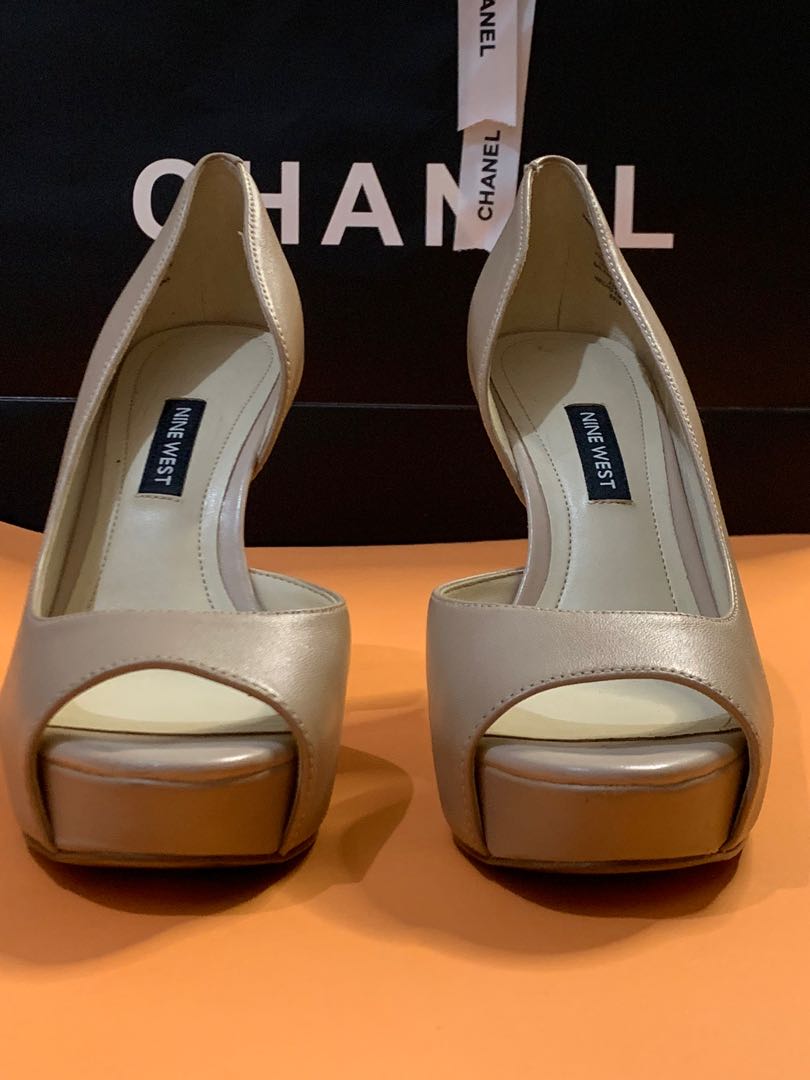 nine west peep toe slingback pumps