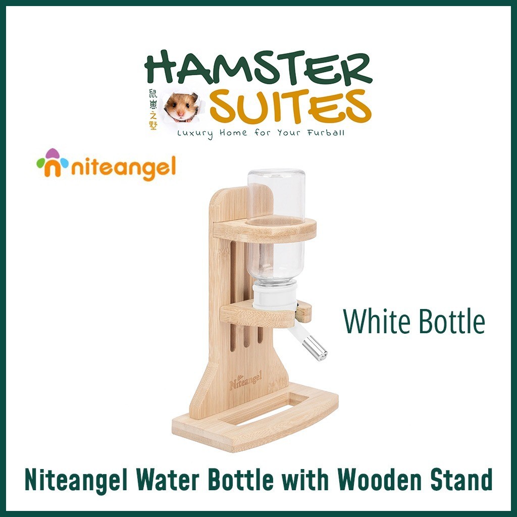 Niteangel Water Bottle with Wooden Stand, Pet Supplies, Homes & Other