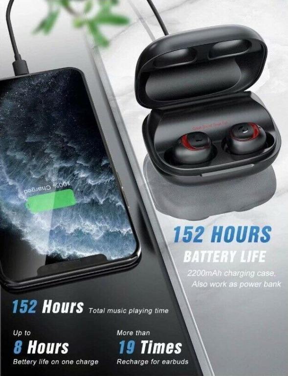Ofusho bluetooth 5.0 deep bass 152h playtime ipx7 best sale