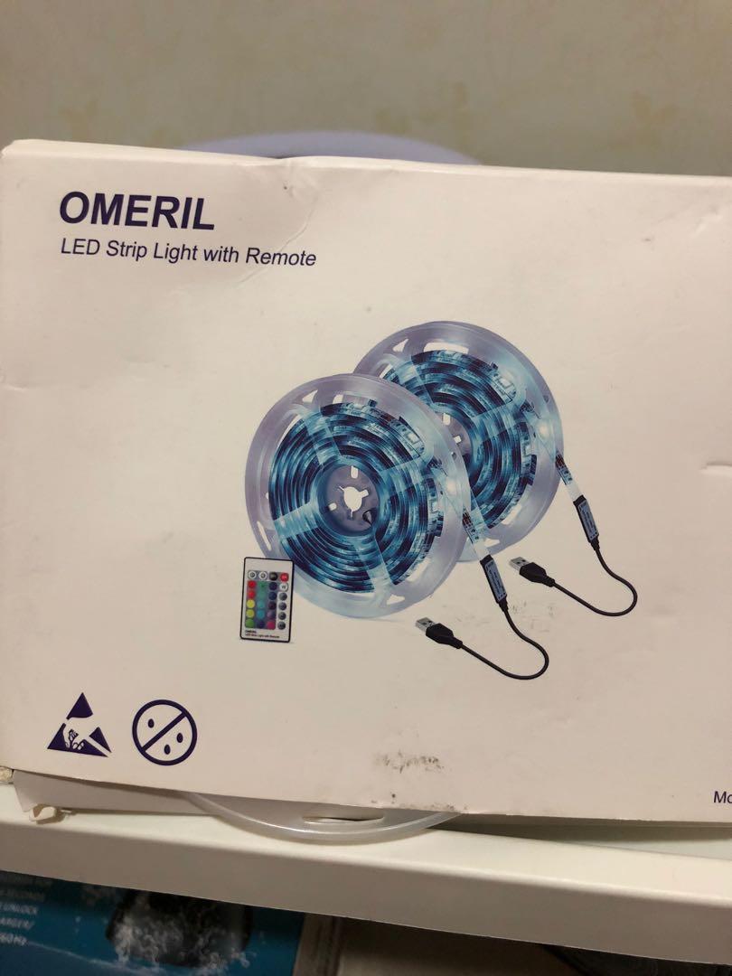 OMERIL LED Strip Lights, 6M(2x3m) 180 LED RGB USB Color Changing Led Light  Strip, 16 Color & 4 Lighting Modes LED Tape Light with 24 Keys Remote