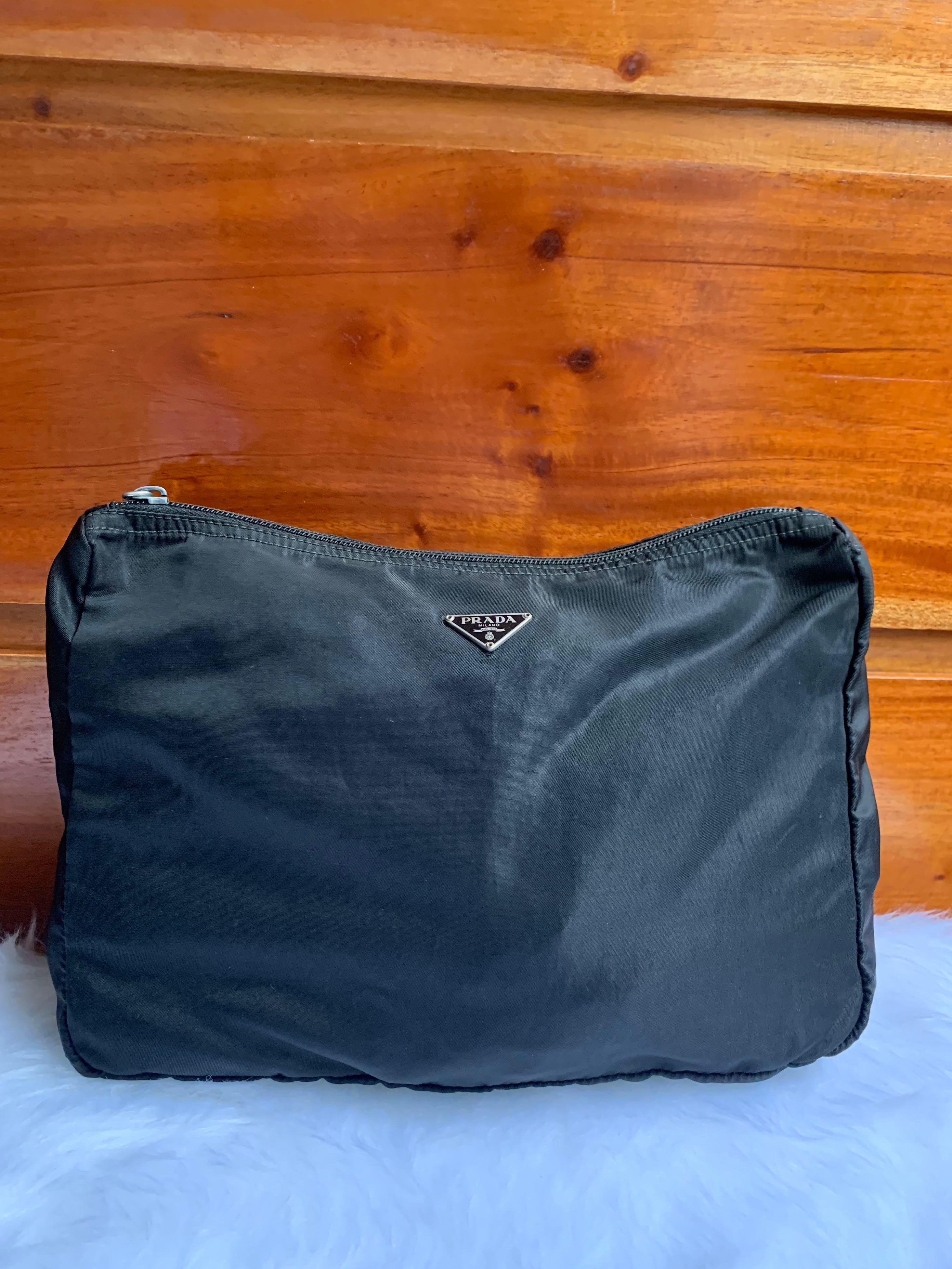Prada nylon online pouch sale
