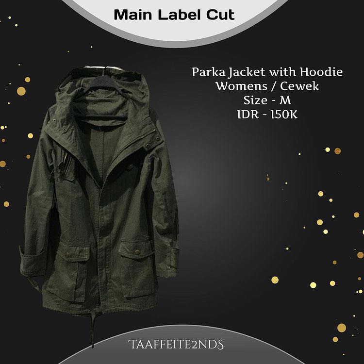 Parka hoodie store army