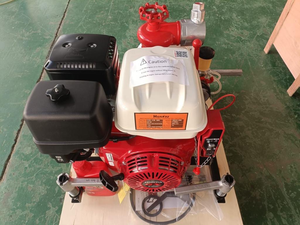 PETROL FIRE PUMP 13HP HQ LF 389CC ENGINE (Category: Construction Tools & Equipment) located in Mandaluyong City. Submitted by shammyshop (Listing ID 1156547169, Image 1). Description: Description 389 CC 4 STROKE PETROL ENGINE CARBURATED MANUAL CHOKE NATURALLY ASPIRATED AIR COOLED MAX. OUTPUT 9.6 KW AT LEAST 6.5 LITER CAPACITY FUEL RESERVOIR MAX FLO. 1000 L/MIN @ 3.0M SUCTION HEIGHT APPROX. 56 KGS SIZE 565X560X530MM WITH 2 STARTERS ROTARY VANE VAC