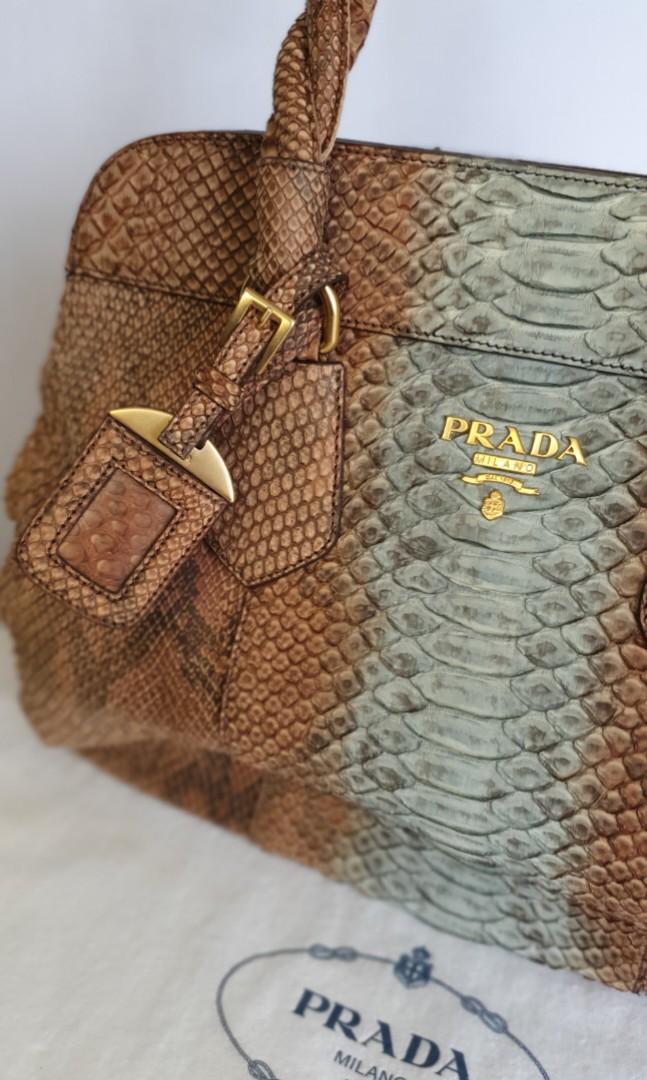 Prada Python Frame Top Bag (Pitone Frame Bag), Women's Fashion, Bags ...