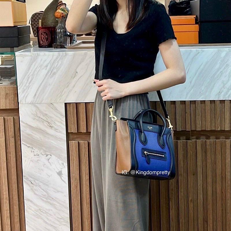 Céline Pre-owned Nano Tricolour Luggage Handbag