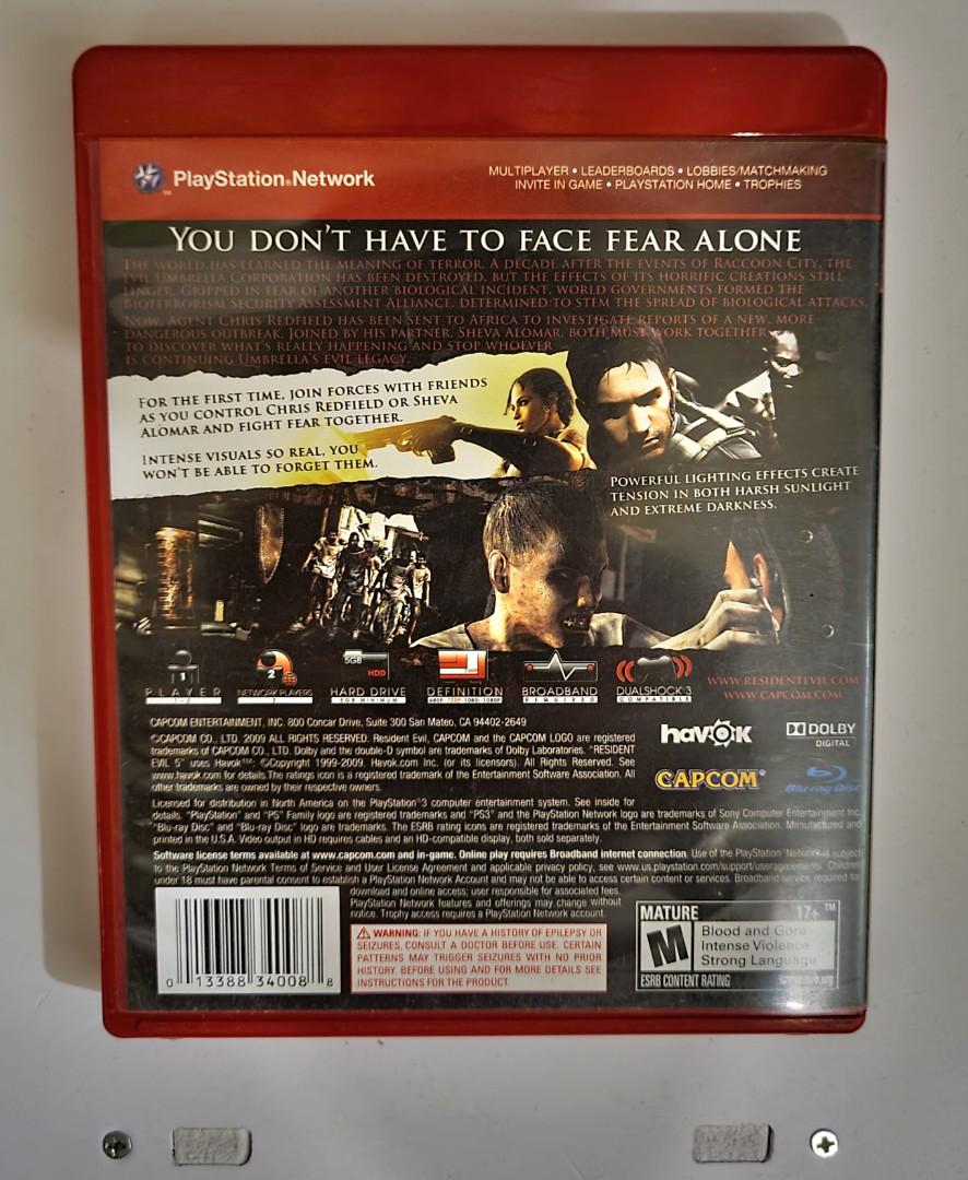 PS3 - Resident Evil 5 (Category: PlayStation) located in Quezon City. Submitted by charami (Listing ID 1156640566, Image 2). Description: .