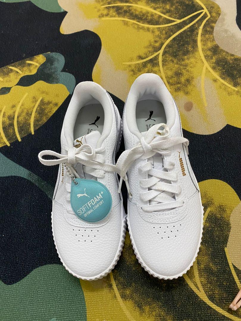 Puma white soft foam hot sale