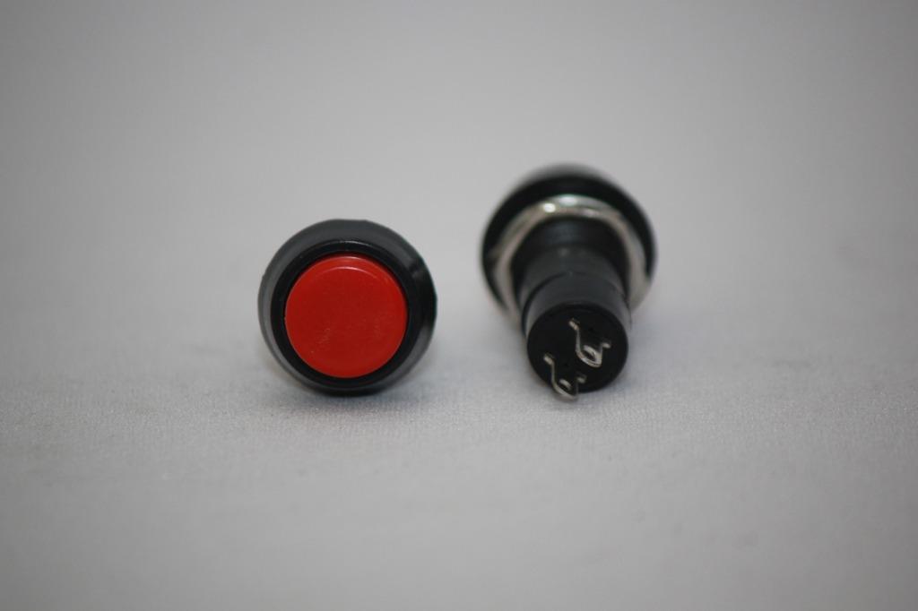 PUSH BUTTON SWITCH ROUND, 2-PIN ON-OFF 10x30MM, 15A 5A 250V 15A 125V ...