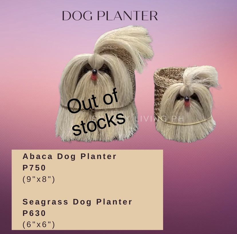 Seagrass Dog Planter, Furniture & Home Living, Gardening, Pots