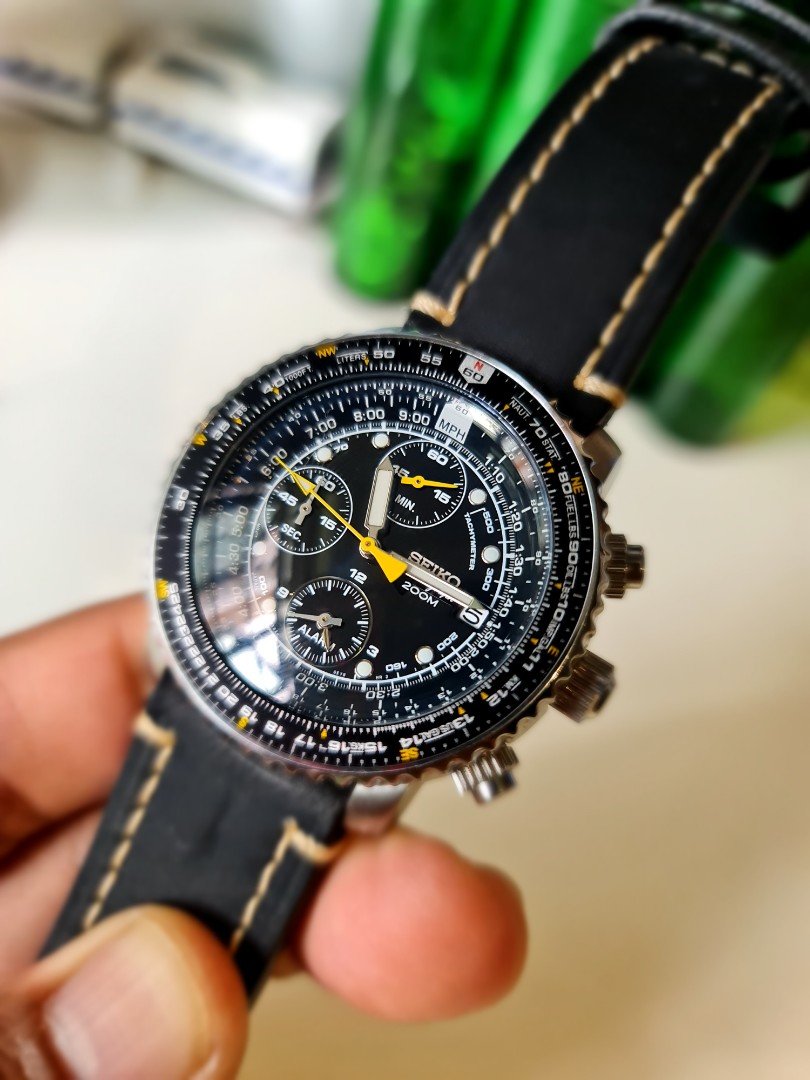 Seiko Pilot Flightmaster SNA411 SNA411P SNA411P1 Chronograph watch, Luxury,  Watches on Carousell