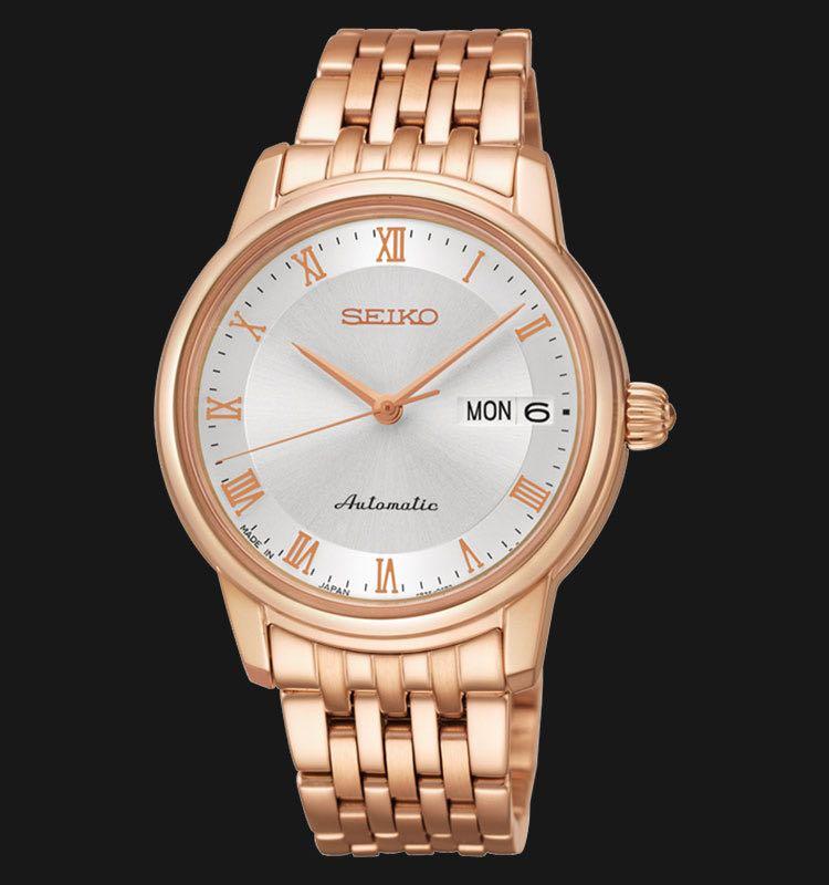 Seiko presage automatic on sale rose gold