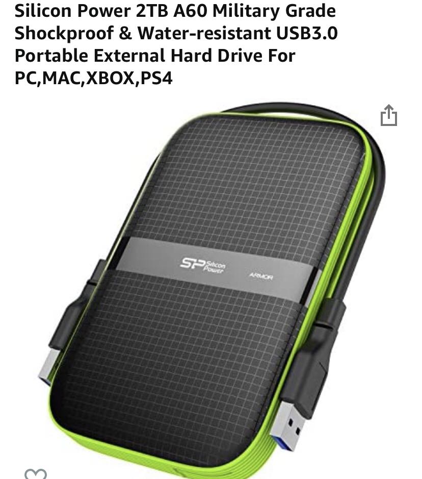 Silicon Power armour hard disk, Computers & Tech, Parts & Accessories ...