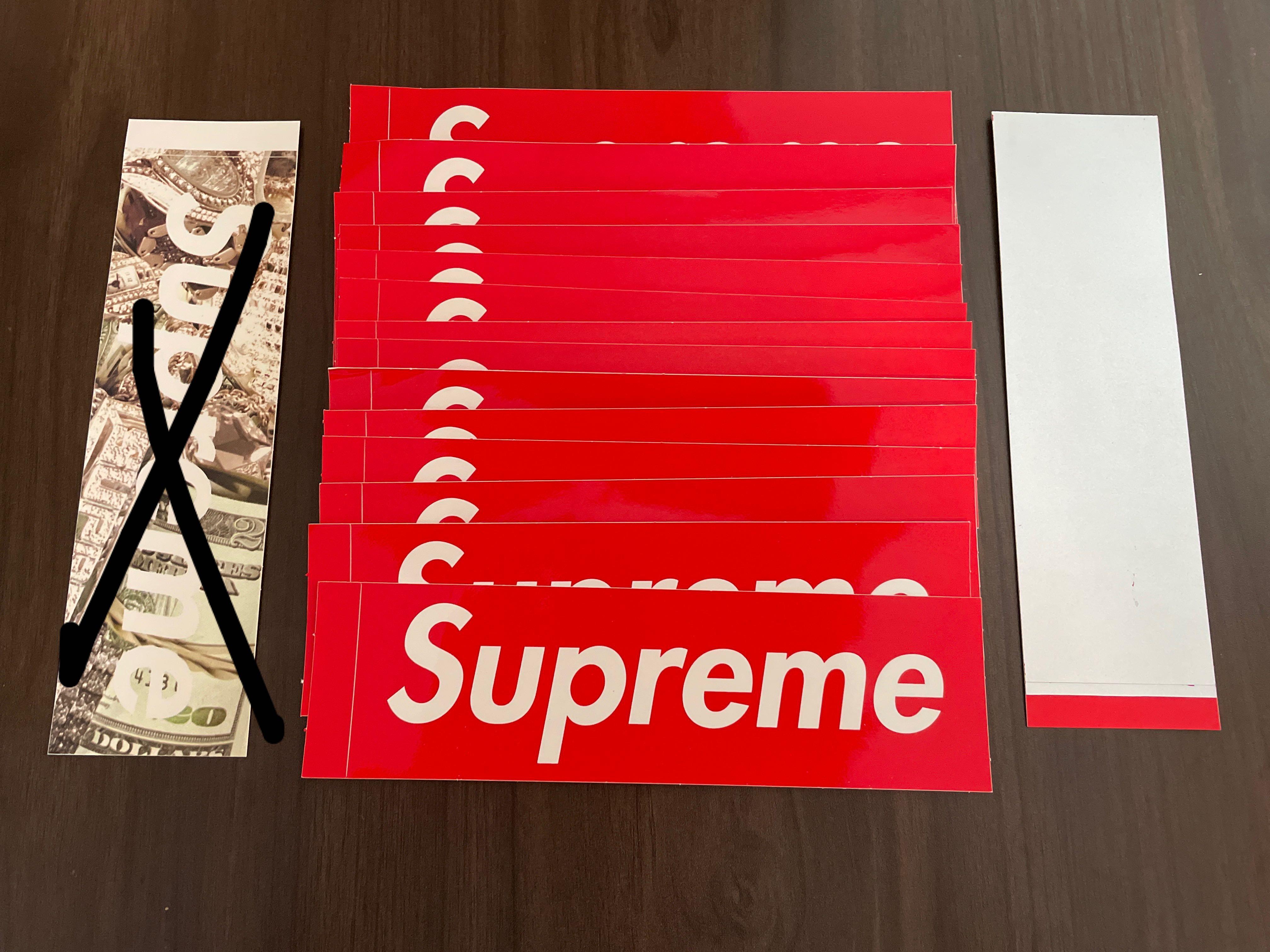 Supreme Box Logo Sticker - Cut Up - Red – Fan Cave