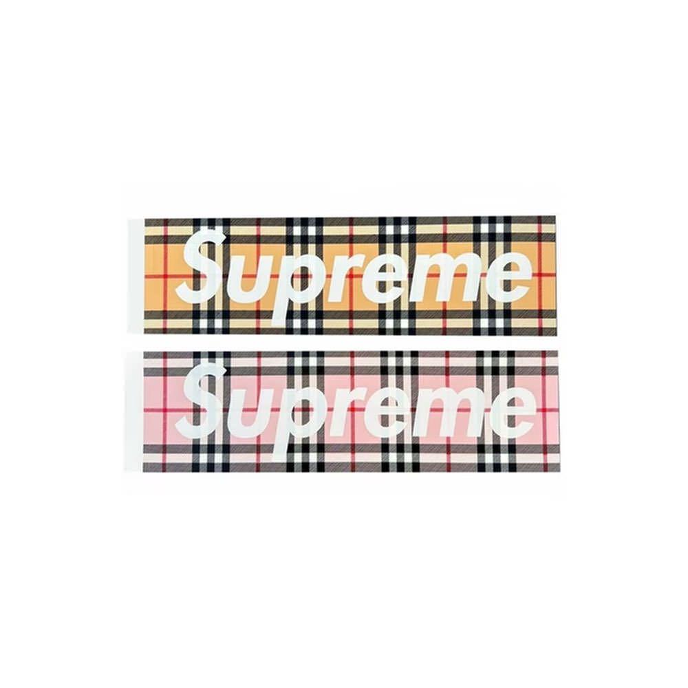 Supreme X BURBERRY BOX LOGO STICKER 貼紙bogo, 他的時尚, 手錶及配件