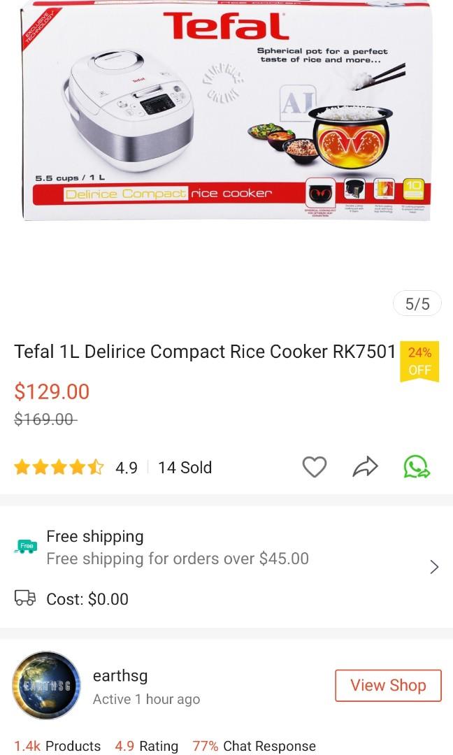 Tefal R15B Rice Cooker, TV & Home Appliances, Kitchen Appliances
