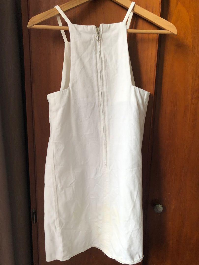 Topshop white denim best sale dress