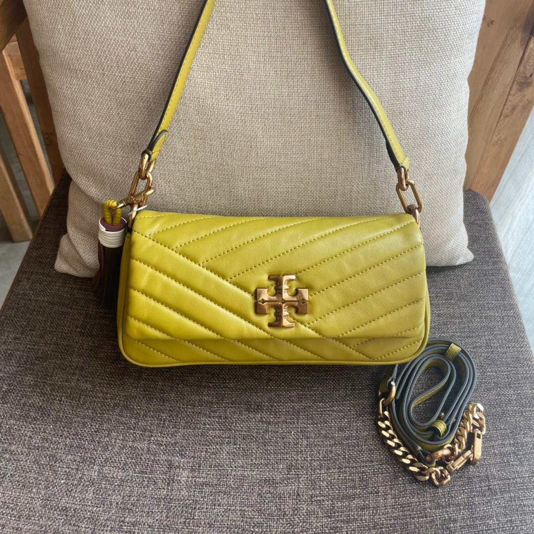 Tory Burch Kira Chevron Flap Shoulder Bag in Yellow