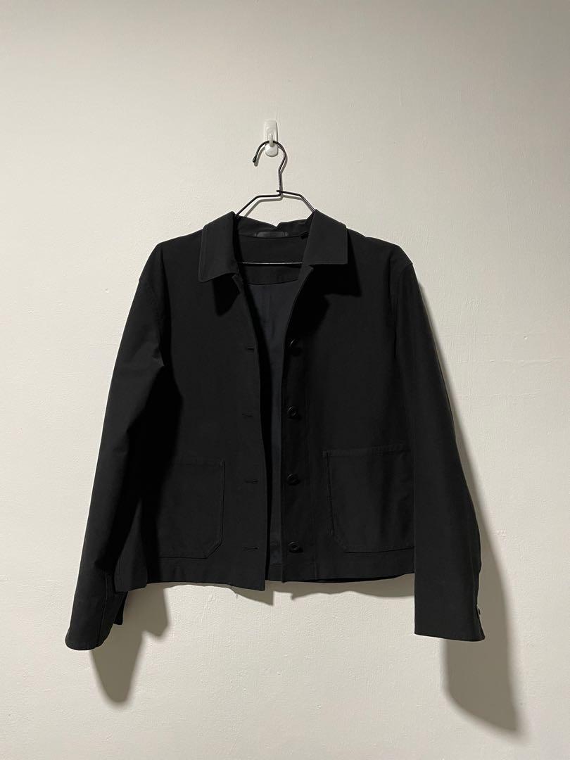 UNIQLO short jersey jacket in Black 