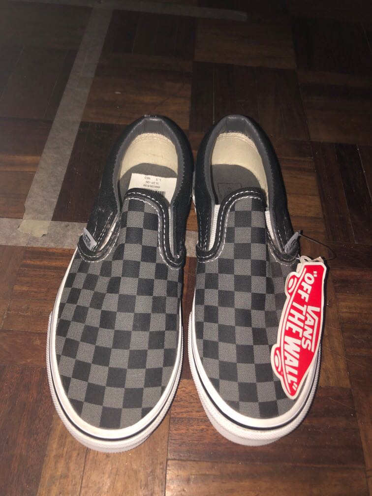 brown and black checkered vans