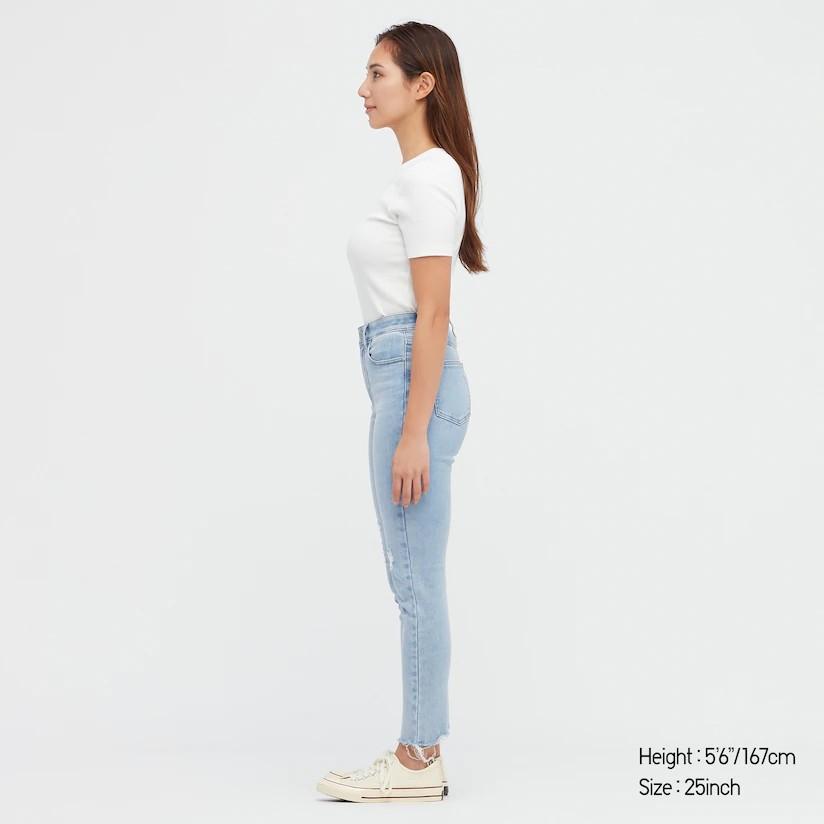 WOMEN'S ULTRA STRETCH SKINNY HIGH RISE JEANS (DAMAGED)