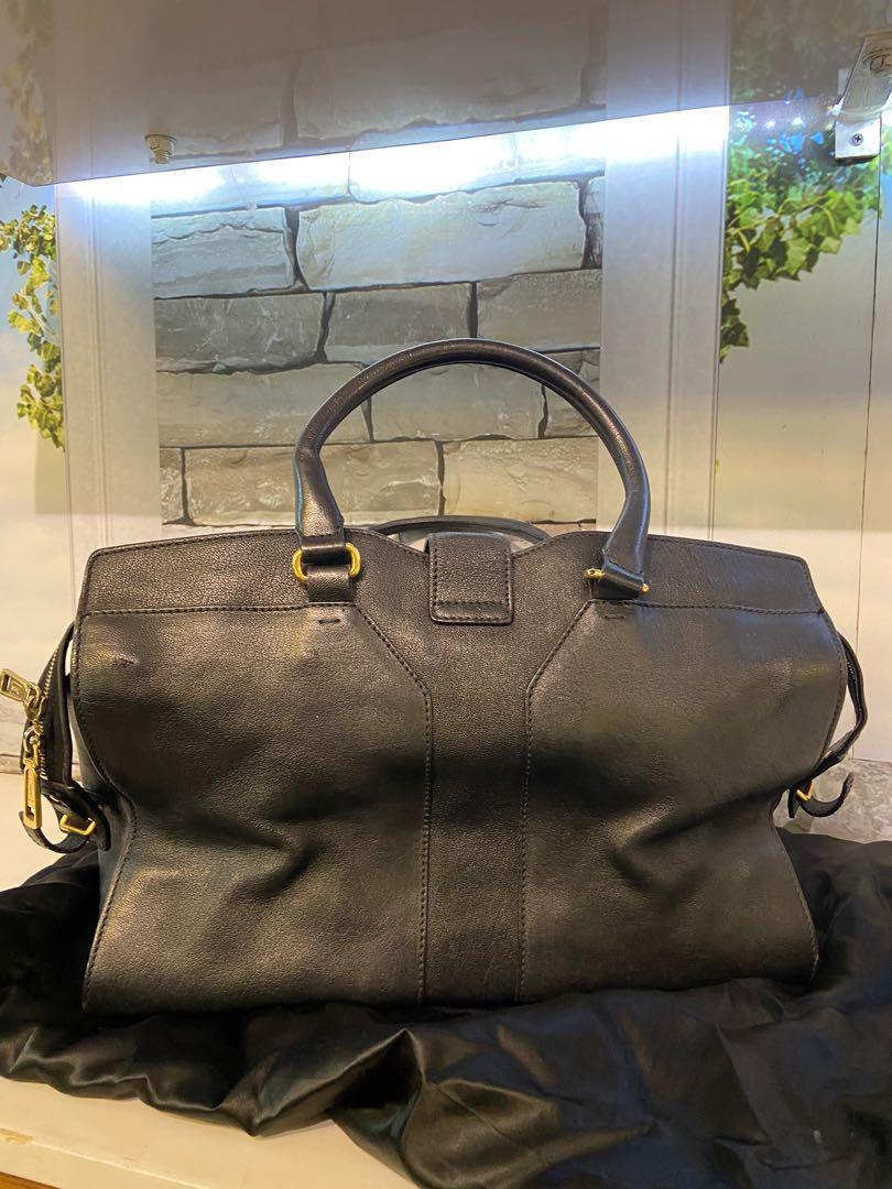 Ysl Cabas Chyc Black Medium Bag, Luxury, Bags & Wallets On Carousell