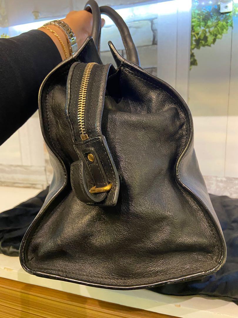Ysl Cabas Chyc Black Medium Bag, Luxury, Bags & Wallets On Carousell