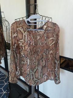 Zara snake print blouse