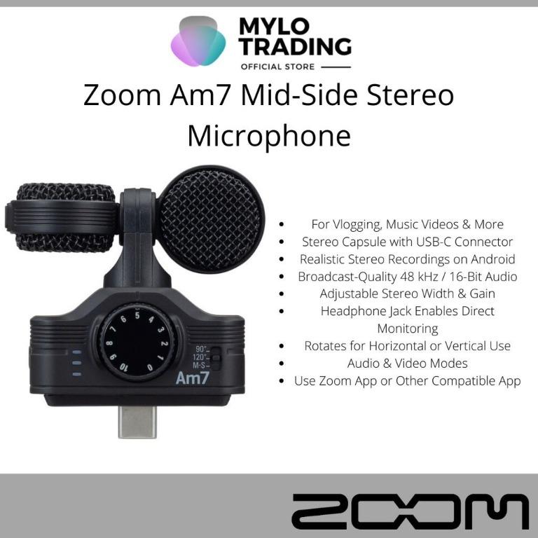 Zoom Am7 Mid-Side Stereo Microphone for Android Devices with USB-C ...