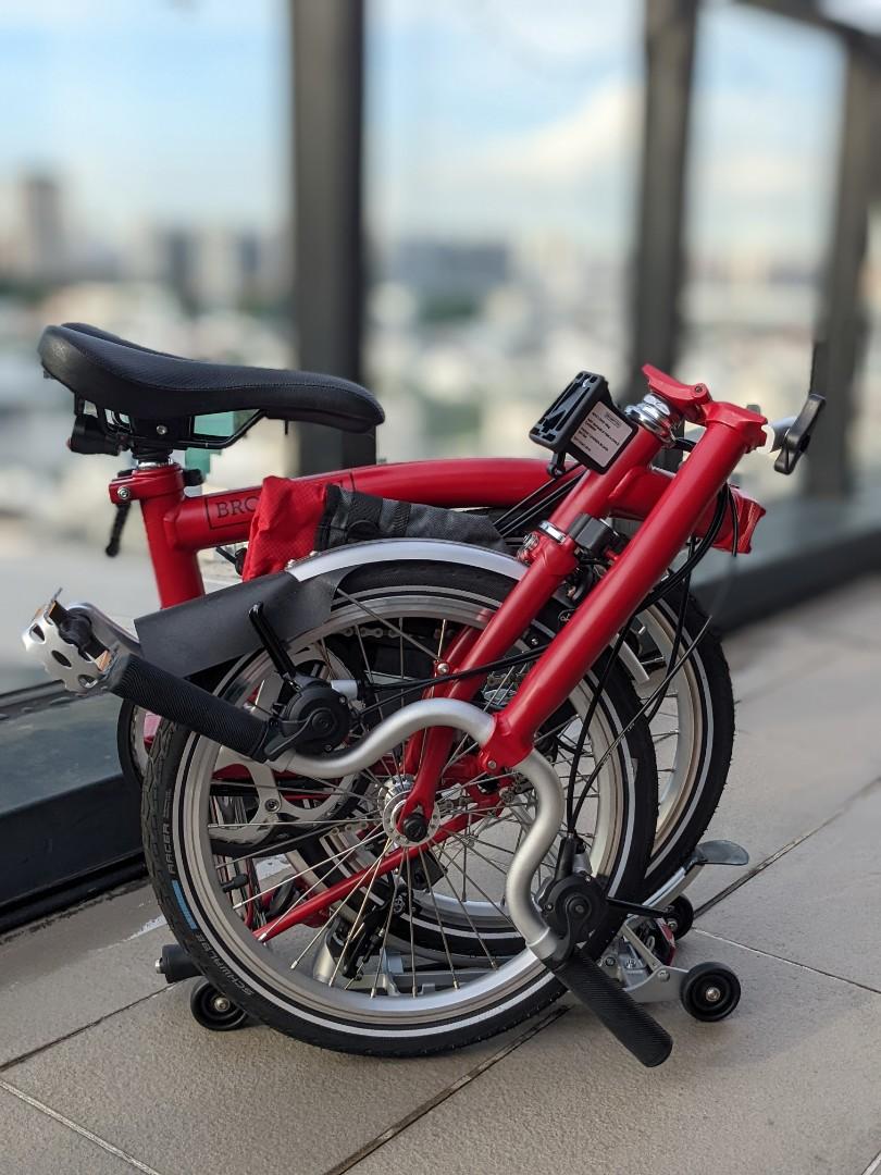 Brompton M6l Brompton H6r Folding Bike Red Brompton H6L Streets