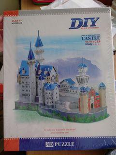 3D立體拼圖 diy世界著名景點(美國國會山莊，巴黎聖母院，德國新天鵝城堡）
