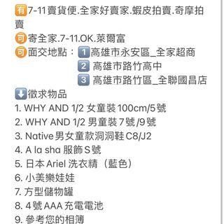徵求物品清單