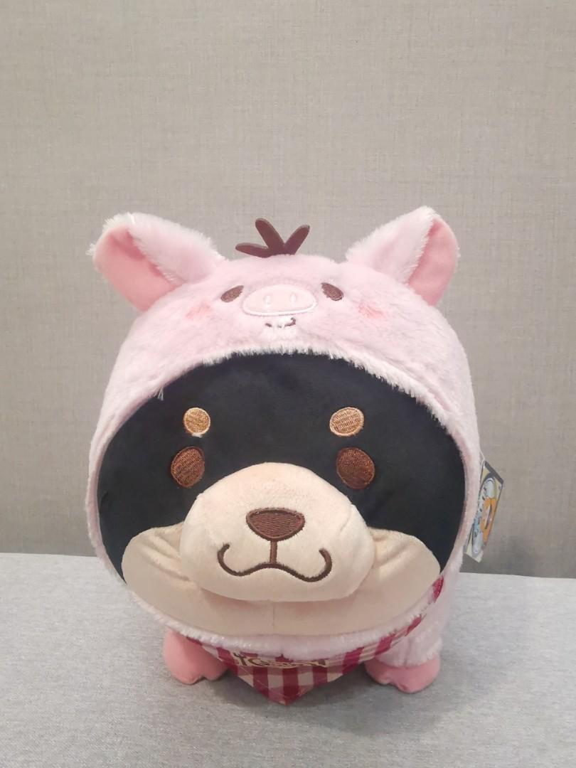 全新日版特大可愛忠犬柴犬黑柴扮豬造型景品公仔［清貨價］, 興趣及遊戲, 玩具& 遊戲類- Carousell