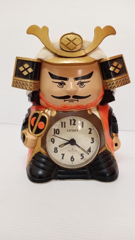 絕版骨董老件日本星辰CITIZEN 信玄君鬧鐘信玄くん鬧鐘武田信玄無配件
