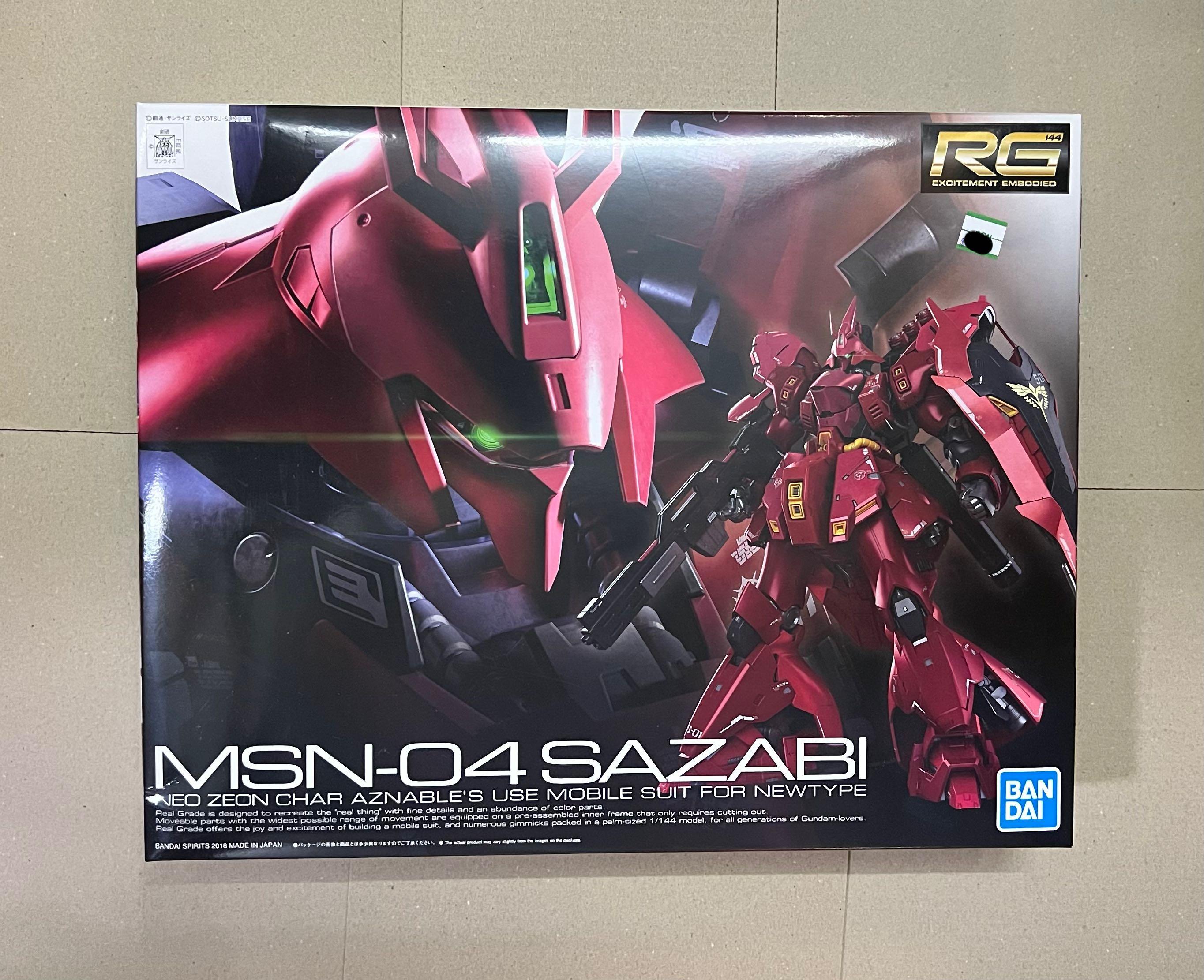 Zeon Rg 全新 高達模型 RG 1/144 MSN-04 SAZABI 沙剎比 馬沙專用機 高達 NEO ZEON CHAR AZNABLE ...