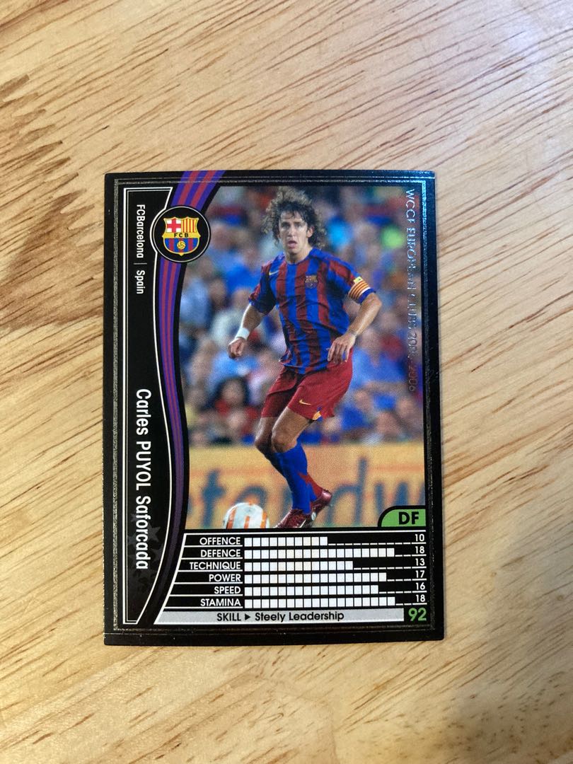 絕版罕有panini Wccf 西甲05 06 Laliga Card 足球球員卡barcelona 巴塞隆拿佩奧爾carles Puyol Football Collection Card 足球咭球員咭spain 西班牙歐聯 興趣及遊戲 收藏品及紀念品 明星周邊