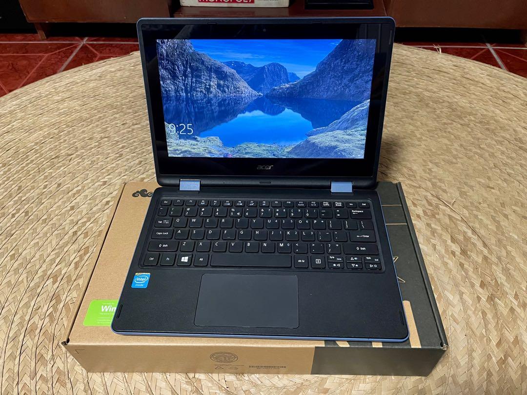 Acer Aspire R11 Netbook 11” (Category: Laptops & Notebooks) located in Paranaque City. Submitted by krlmrtnz (Listing ID 1156865320, Image 3). Description: PRICE IS FIXED Acer Aspire R11 Netbook 11” Touchscreen capability 360 screen flip Tablet mode Intel Celeron N3150 500GB HDD 8GB RAM (Upgraded) Ethernet port HDMI out 1 USB 3.0 1 USB 2.0 Aux port SD Card reader Power button Volume control Power socket Battery life up to 8hrs *Manage your expect