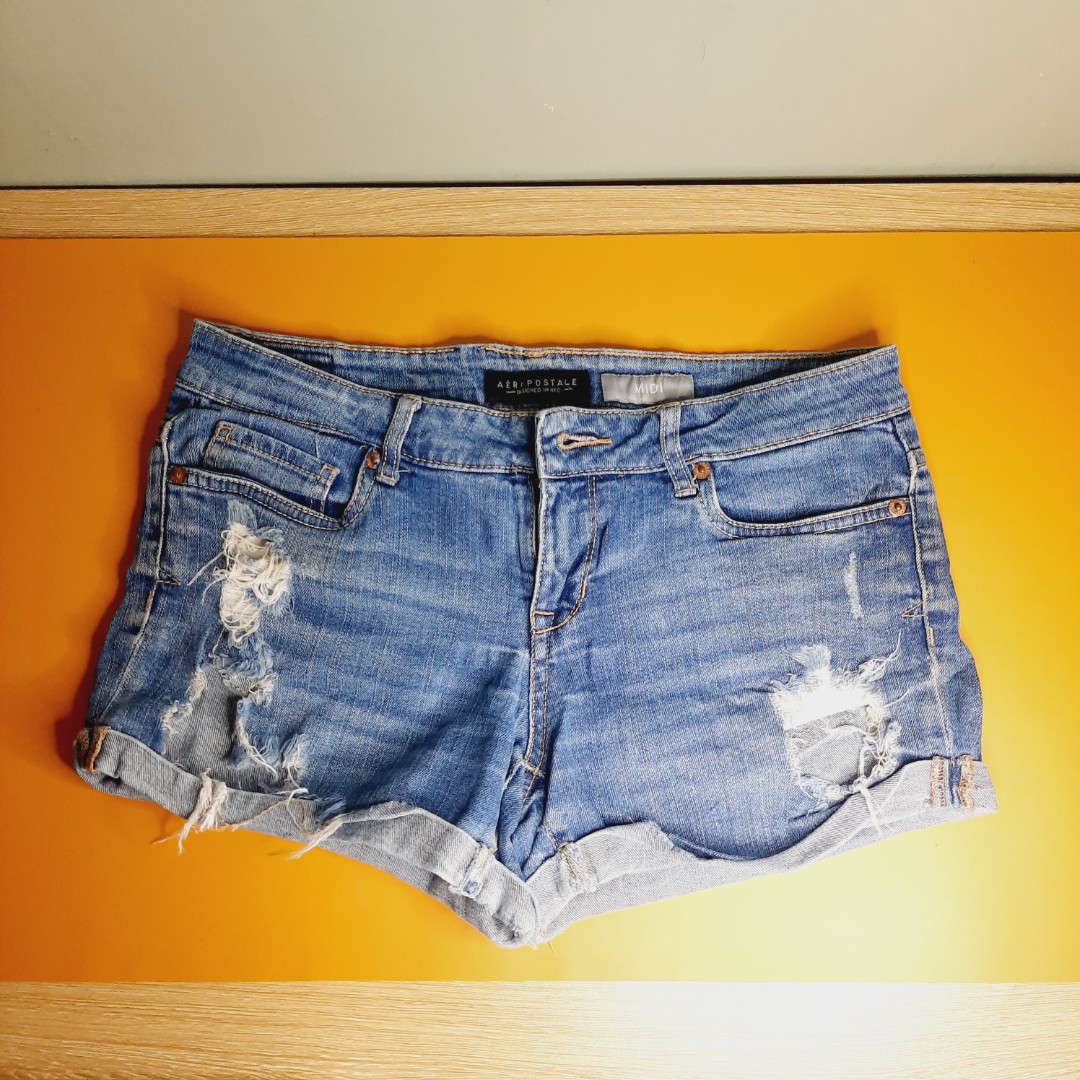 Aeropostale Ripped Shorts Denim Regular 