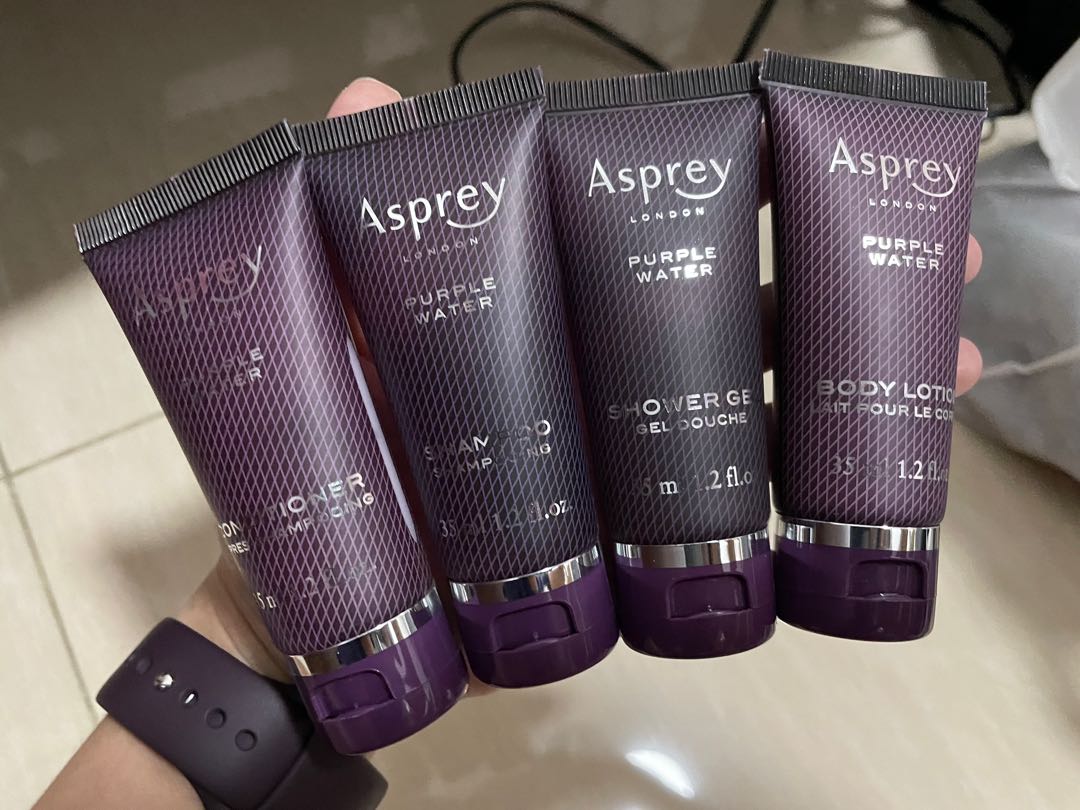 Asprey London Purple Water travel set, Beauty & Personal Care 