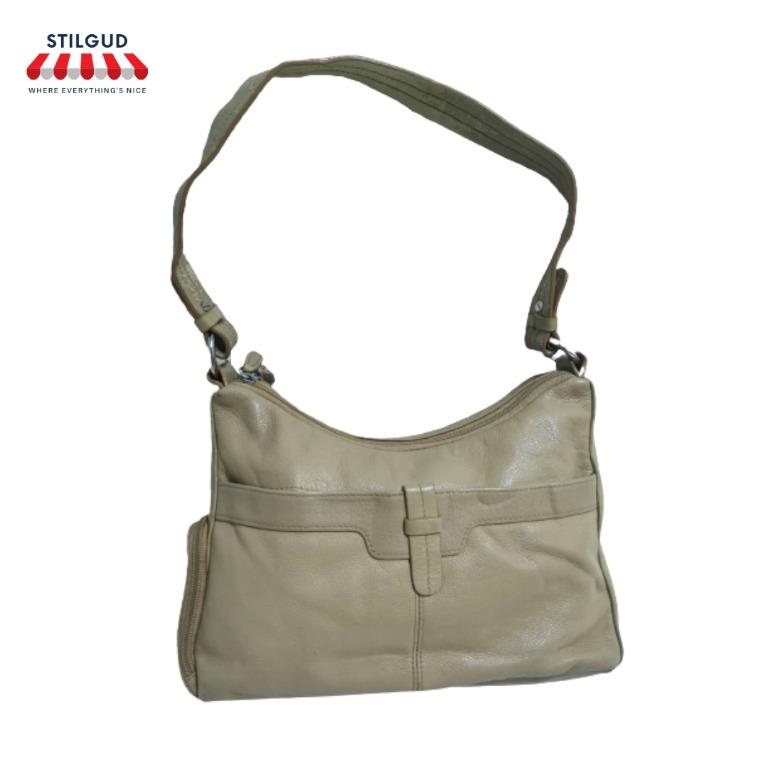 Aurielle Beige Leather Shoulder Bag Preloved