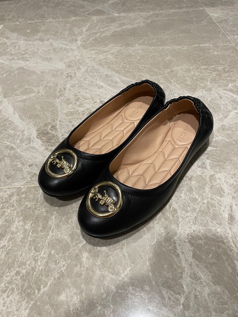 Coach leather flats online