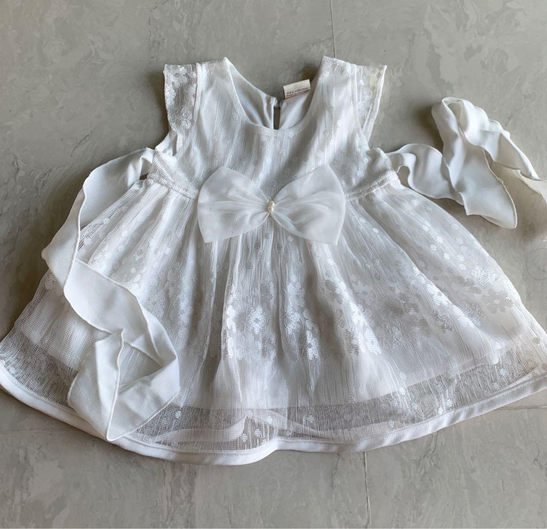 White frock for store baby