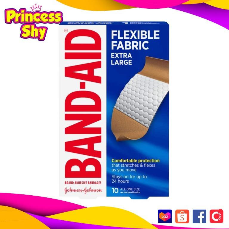  Band-Aid Brand Adhesive Bandages Flexible Fabric, Extra Large,  10 Count (Pack of 2) : Health & Household