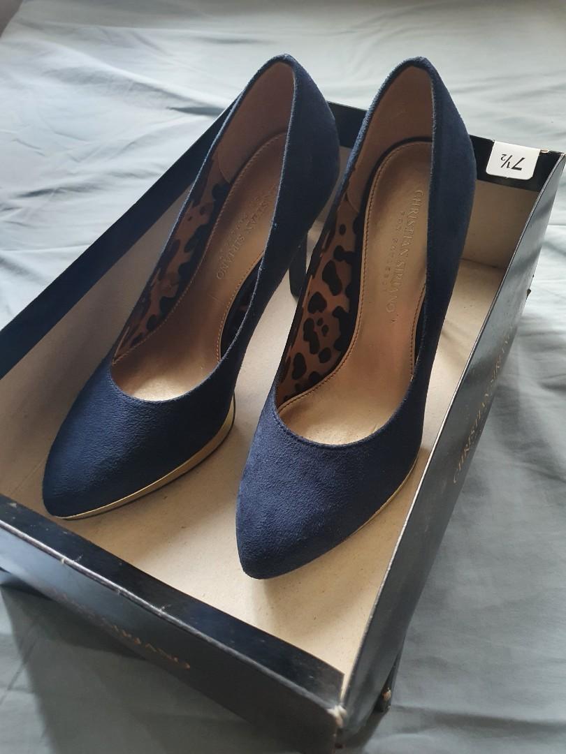 Blue Suede High Heels Pumps Christian Siriano for Payless